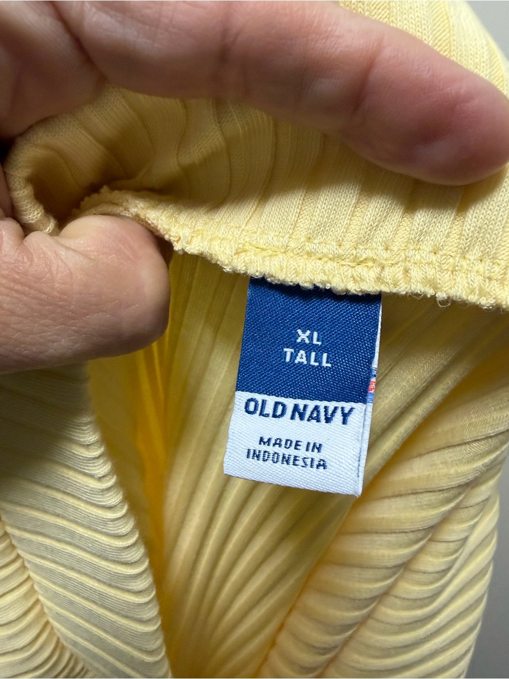 Old Navy Butter yellow High-Waisted Ribbed Midi Skirt XL Tall - Picture 6 of 7